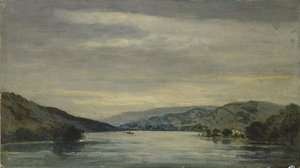 Coniston Water, 1838 (olaj, malomdeszkára, rajzként rögzítve)